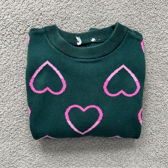 GAP Kids Girls Knit Sweater Hearts size 8 - Picture 2 of 5